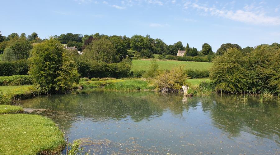 taken where the footpath runs along side the Manor Golf club in Castle Combe