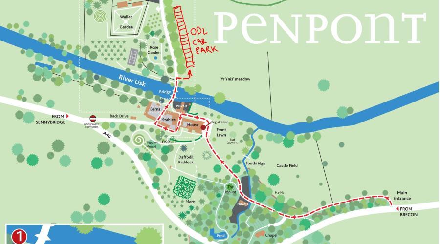Penpont House on the banks of the Usk