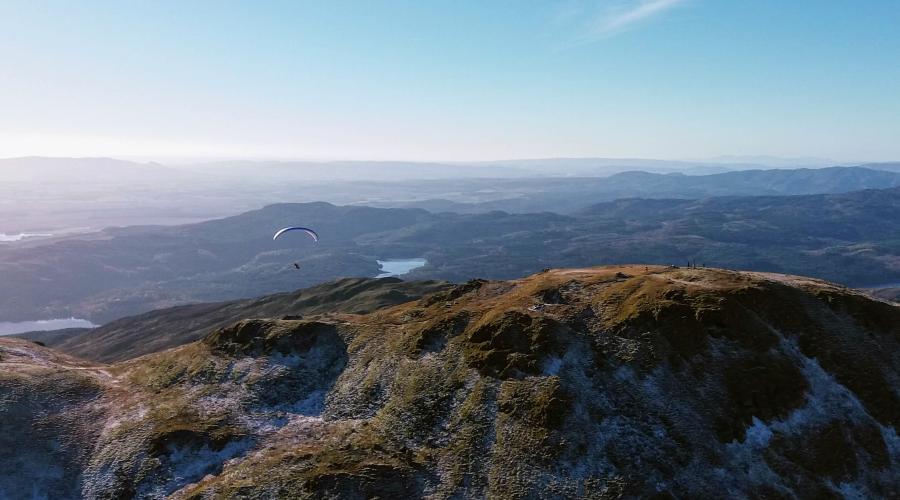 Ben Ledi summit on a fine winter morning