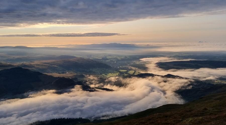 Ben Ledi summit on a fine winter morning