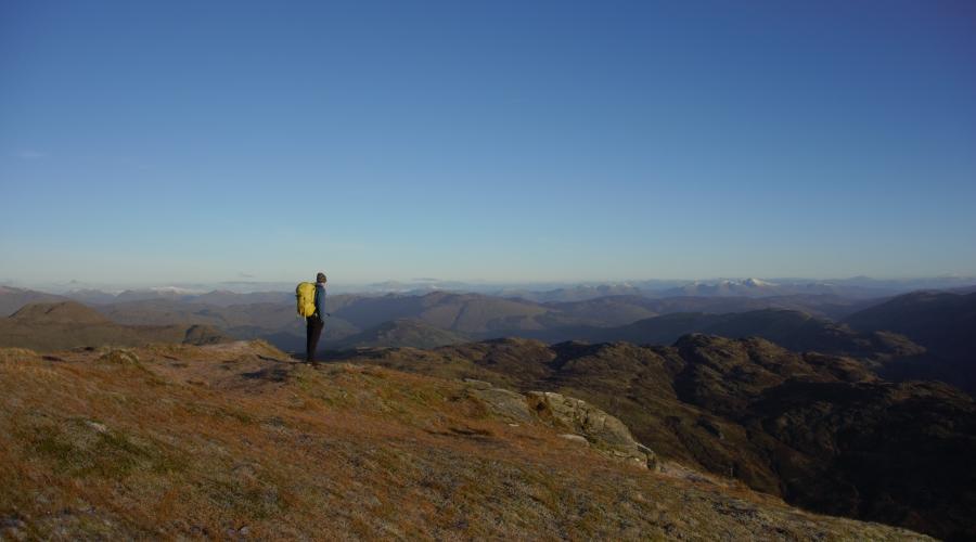Ben Ledi summit on a fine winter morning