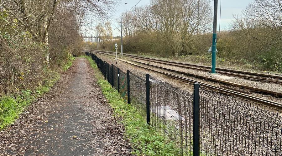 Nottingham tram path
