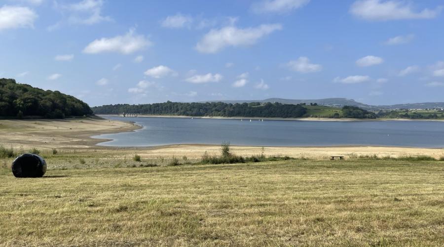 View above Llandegfedd Reservoir