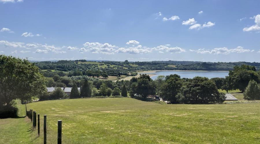 View above Llandegfedd Reservoir