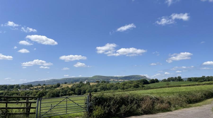 View above Llandegfedd Reservoir