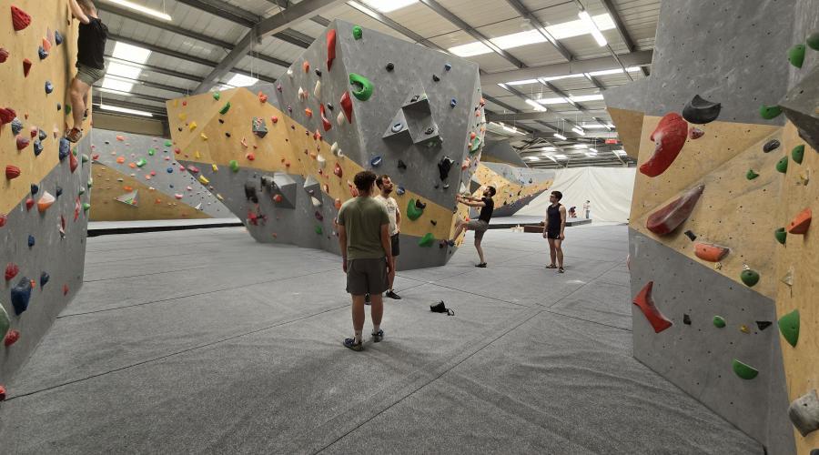 Wide Shot of climbing centre