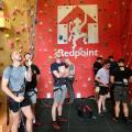 Two smiling climbers at Redpoint climbing centre