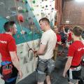 climbers doing ropework