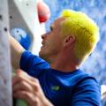 Bouldering along a wall