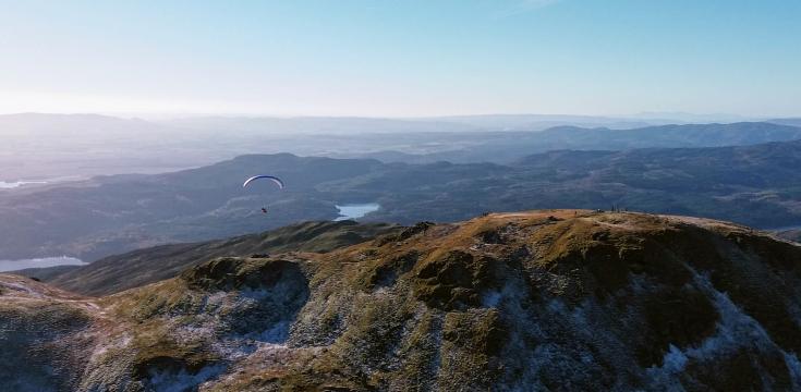 Ben Ledi summit on a fine winter morning
